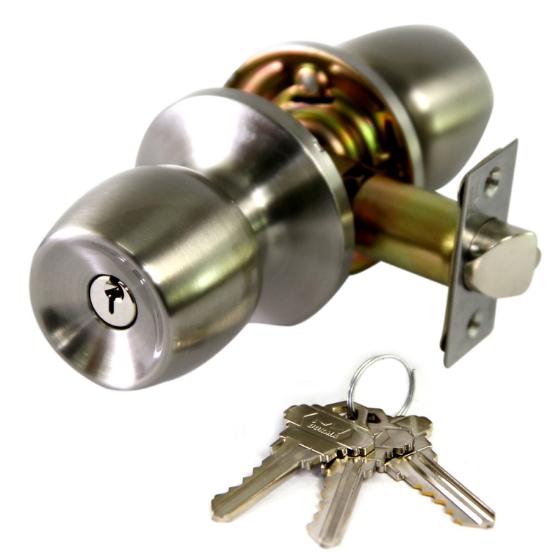 Dorma Entrance Tubular Knob Lockset TA1 Demen Finishes US32D Standard Stainless Steel
